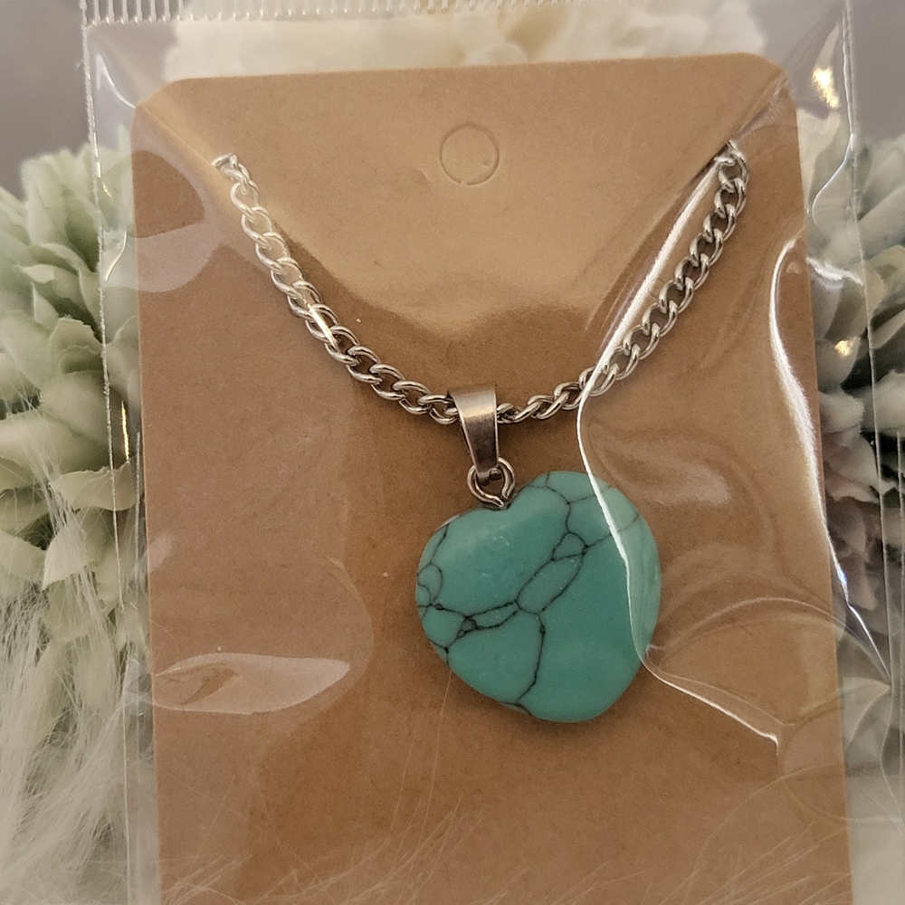 Turquoise Heart Pendant Necklace